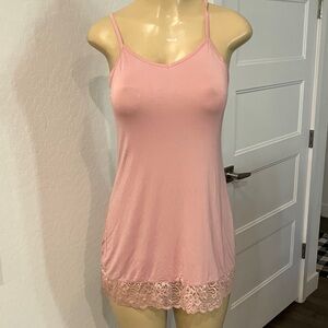 IC COLLECTION Light Pink Lace-Trim Camisole Slip